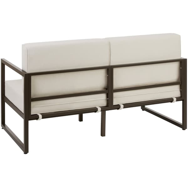 Loungesofa Comosa, 2-personers, tyk polstring - brun/beige