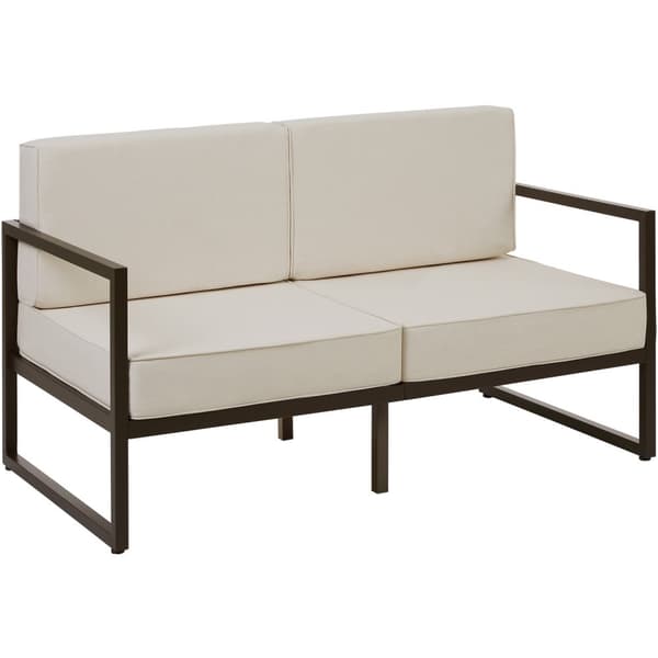 Loungesæt Comosa til 4 personer, XXL-polstring - brun/beige