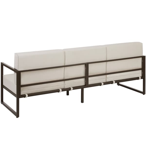 Loungesæt Comosa til 7 personer, XXL-polstring - brun/beige