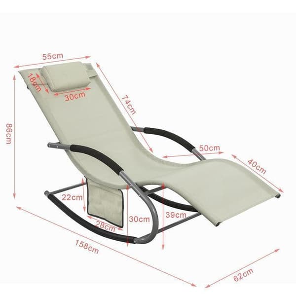 Lounge-tuoli, OGS28-MI, 30x50 cm, Harmaa