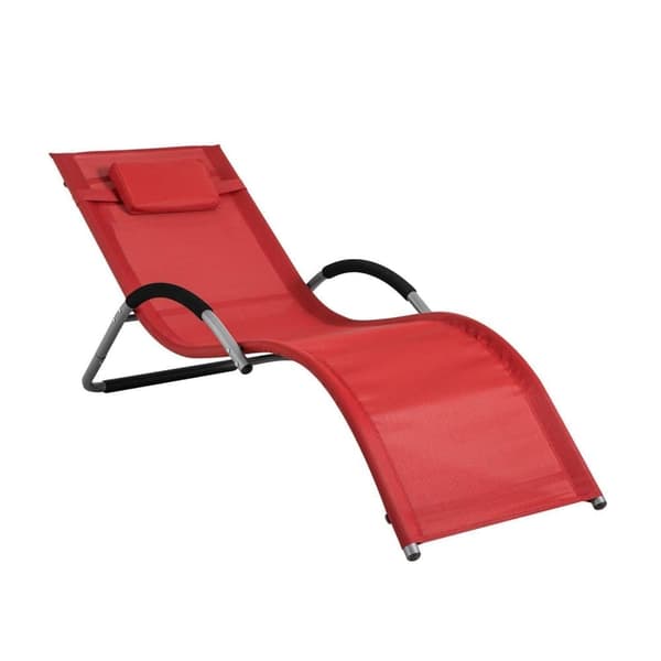 Solstol, OGS38-R, 165x56x67 cm, Röd