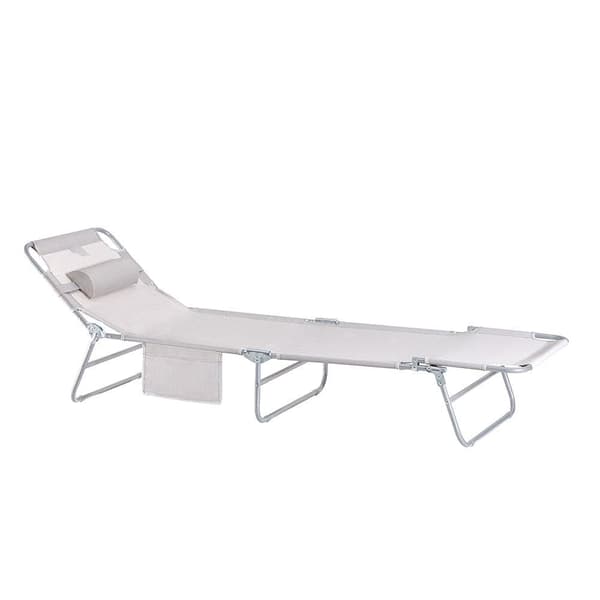 Hopfällbar stol, OGS35-MI, 195x63x30 cm, Grå