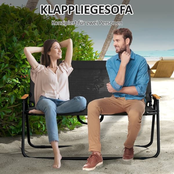 Havebænk Sæt, 84G-451V00BK, 108x65x73 cm, Sort