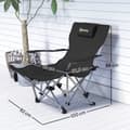 Miniatyrbillede 3 af 9: Campingstol Sæt, 82x50/100x88 cm, Sort