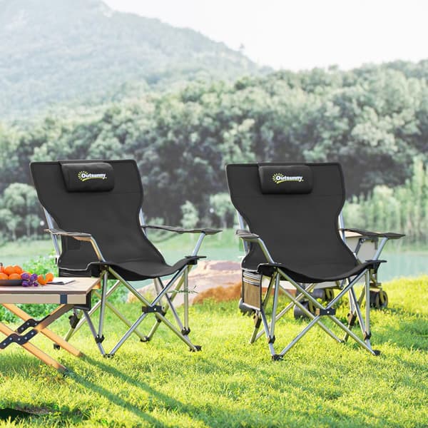 Campingstol Sæt, 82x50/100x88 cm, Sort
