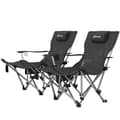 Miniatyrbillede 1 af 9: Campingstol Sæt, 82x50/100x88 cm, Sort
