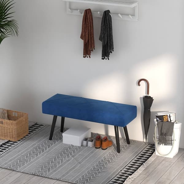 Polstret Bænk, 100x36x45 cm, Blå