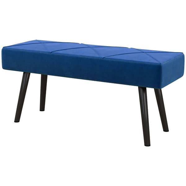 Polstret Bænk, 100x36x45 cm, Blå