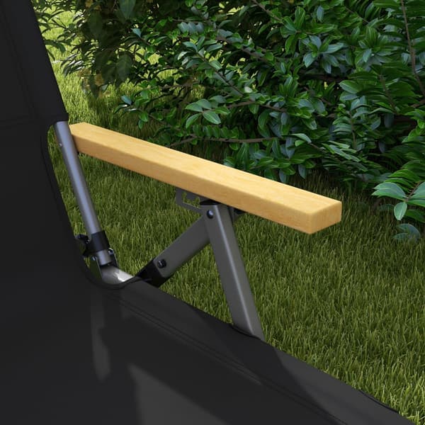 Retkituoli, 74P x 59,5L x 98K cm, Musta