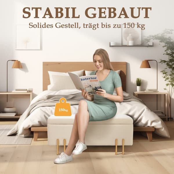 Penkki, 100x40x42 cm, Beige