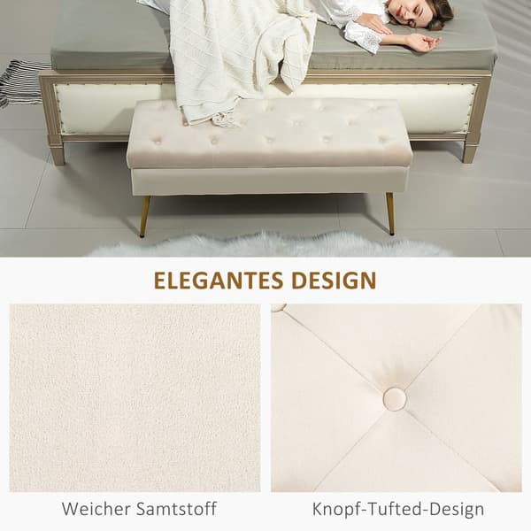 Säilytyspenkki, 102x35x43 cm, Beige