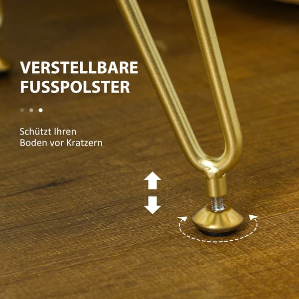 Stoppsad Pall, 76x38x41.5 cm, Gräddvit