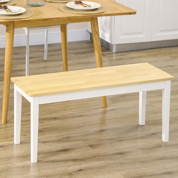 Bänk, 2-sits, 102x36x45 cm, Vit