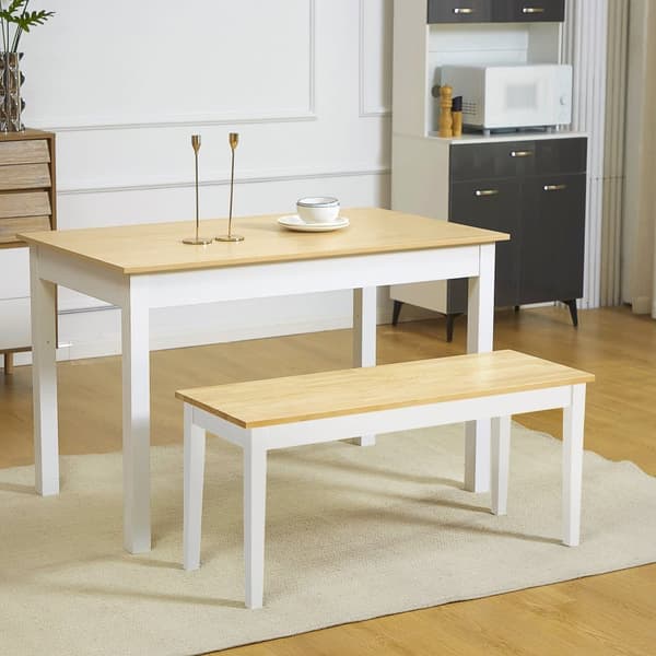 Bänk, 2-sits, 102x36x45 cm, Vit