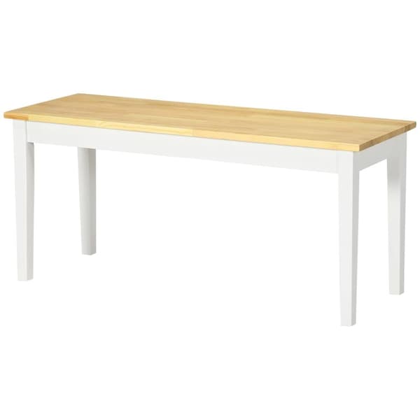 Bänk, 2-sits, 102x36x45 cm, Vit