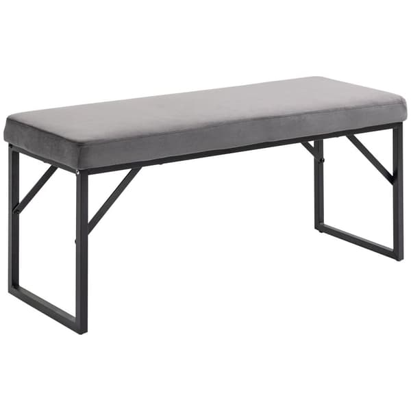 Stopppad bänk, 115x46x49 cm, Mörkgrå