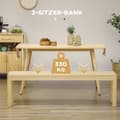 Miniatyrbillede 4 af 9: Bænk, 3-personers, 150x33x45 cm, Natur