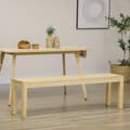 Miniatyrbillede 7 af 9: Bænk, 3-personers, 150x33x45 cm, Natur