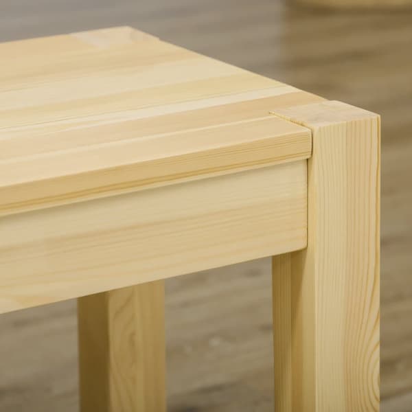 Bænk, 3-personers, 150x33x45 cm, Natur