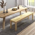 Miniatyrbillede 2 af 9: Bænk, 3-personers, 150x33x45 cm, Natur