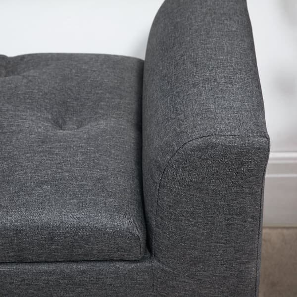 Opbevaringsbænk, 116x44x58 cm, Mørkegrå