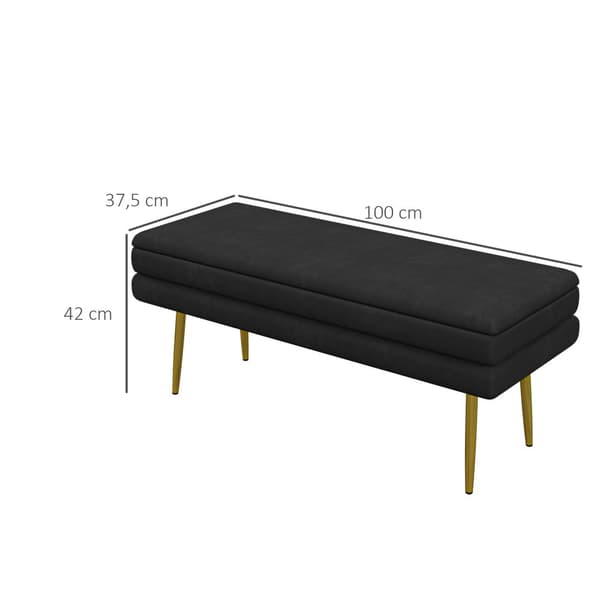 Verhoiltu Penkki, 79.5x37.5x43 cm, Musta