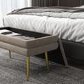 Miniatyrbillede 9 af 9: Polstret Bænk med Opbevaring, 79.5x37.5x43 cm, Beige