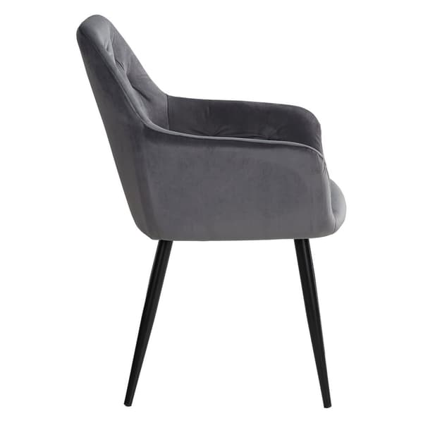 Matsalsstolar Set, Äggstolar Sammetsgrå Fåtöljer, 59x89x62.5 cm, Grå