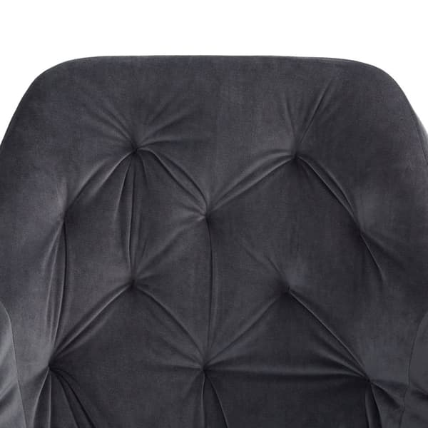 Matsalsstolar Set, Äggstolar Sammetsgrå Fåtöljer, 59x89x62.5 cm, Grå