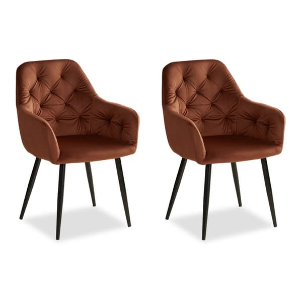 Ruokapöydän tuolien setti, Samettiset ruskeat Eames-tuolit, 59x89x62.5 cm, Ruskea