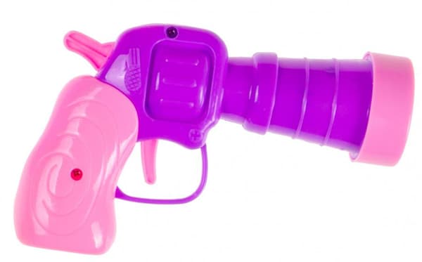 pistol med kugler 13 cm lilla/pink 4-delt