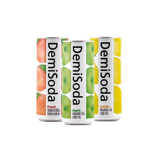 Dryck Demisoda Persika/Äpple/Citron 250mlx3st/Förp Korea