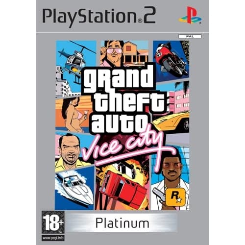 Grand Theft Auto: Vice City - Platinum - Playstation 2 (brugt)