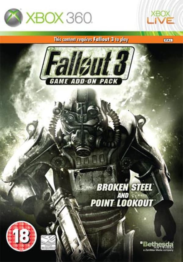 Fallout 3: Game Addon Pack 2 (Broken Steel/Point Lookout) - Xbox 360 (begagnad)