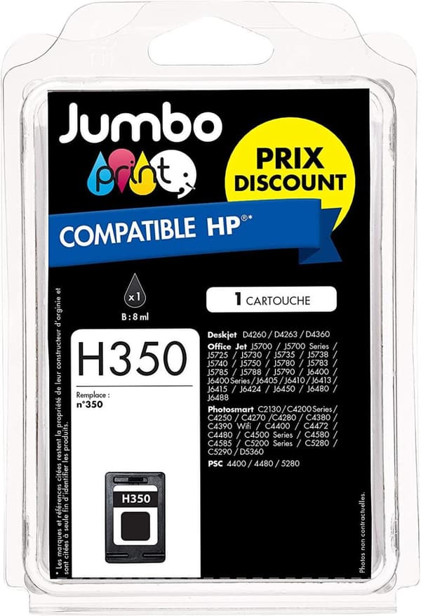 JUMBO PRINT JP012628 Inkjet Cartridges (Pack of 1) FOR HP H350 (cartridge)