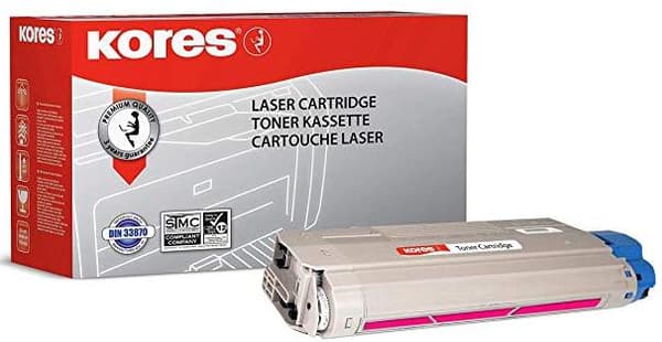 Kores Toner Cartridges for Oki C 5550 Model: HC/5800/5900, 5000 Pages, Red (cartridge)
