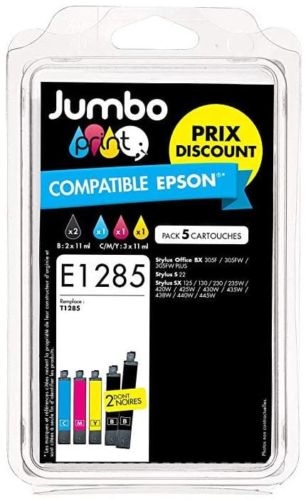 Jumbo Print - E1285 (To Replace: Epson T1285) (5 Cartridges) (cartridge)