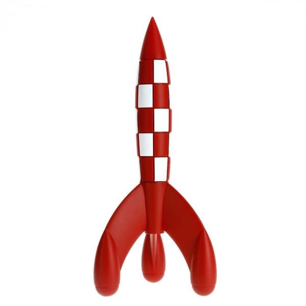 Raket statue Tintin