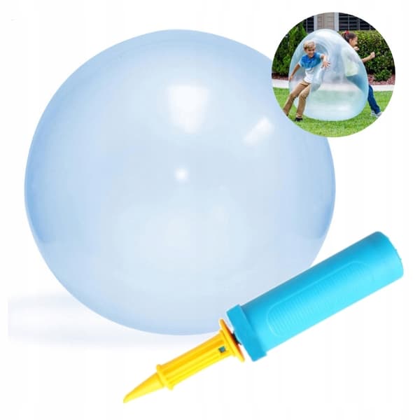 TRÄDGÅRDSBOLL FÖR LEK 120cm XXXL + PUMP Transparent GUMMI TPR