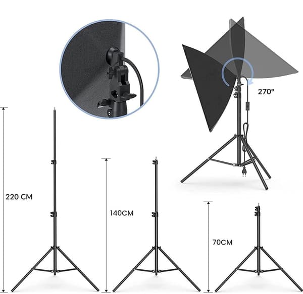 Softbox-fotografering - med stativ - halkfri