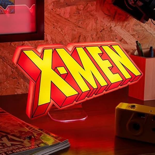 X-Men Logo Lamp Paladone - Officiell Marvel Merchandise - Rumsinredning - 27 cm Bredd