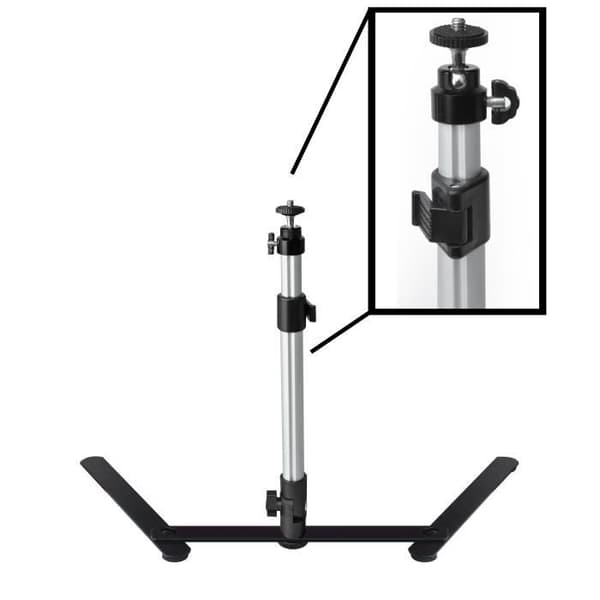 BRESSER BR-2118B mini fotostudio - Fällbart ljustält med lampor, stativ och bakgrunder