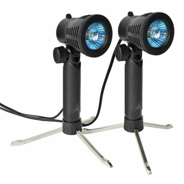 BRESSER BR-2118B mini fotostudio - Fällbart ljustält med lampor, stativ och bakgrunder
