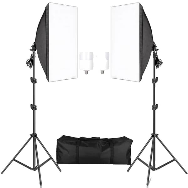 Fotobelysningssats, Softbox-lampor, Kontinuerlig belysning, 2 st 30W