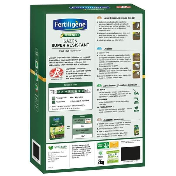 FERTILIGENE Super Resistant Grass All Terrain - 2 kg