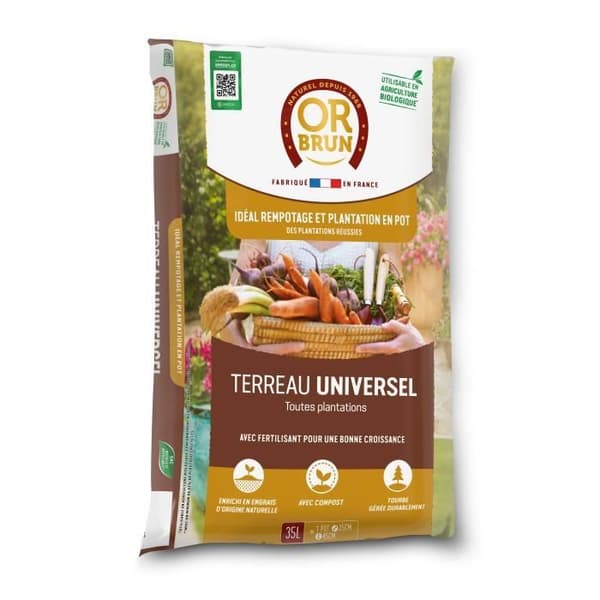 Universal krukjord - GULDBRUN - OBRTUNI35N - 35 L