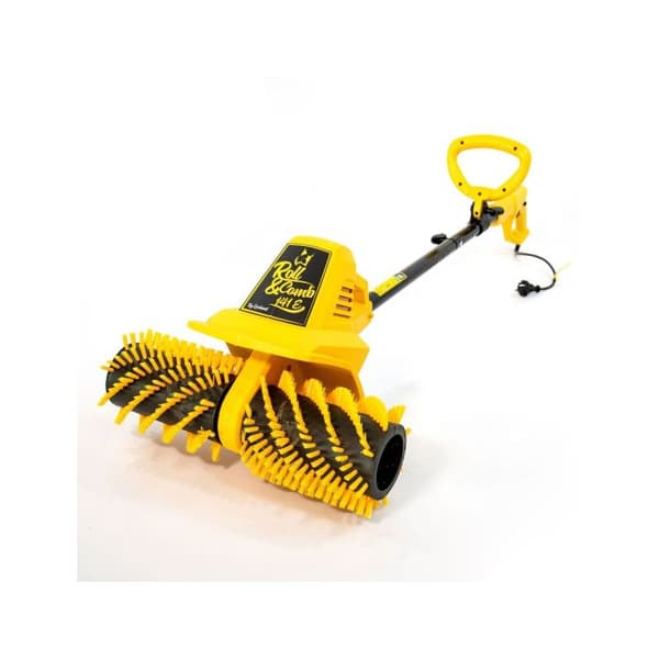 Brosse för syntetiskt gräs - GARLAND - ROLL&amp;COMB 141 E-V19 - Gul - 300 W - Justerbart styre