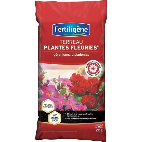 FERTILIGENE - Jord för blommande växter, pelargoner, dipladenias 20l