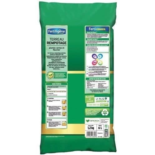 FERTILIGENE krukjord Gröna och blommande växter - 6L