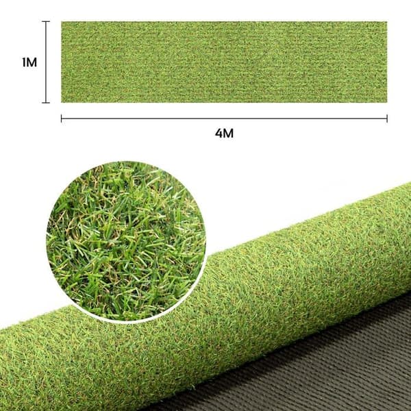 Gazon artificiellt Gardenkraft - 26070 - Rulle av konstgräs Grön 4mx1m 15mm